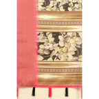 Women's Cotton Silk Floral Printed Saree With Unstitched Blouse 5.5Mtr (Black)