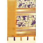 Women's Cotton Silk Floral Printed Saree With Unstitched Blouse 5.5Mtr (Purple)