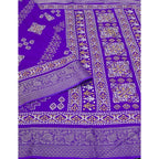 Women's Cotton Silk Printed Saree With Unstitched Blouse 5.5Mtr (Royal Blue)