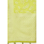 Women's Art Silk Jacquard Printed Saree With Unstitched Blouse 5.5Mtr (Light Green)