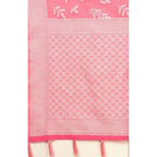 Women's Art Silk Jacquard Printed Saree With Unstitched Blouse 5.5Mtr (Pink)