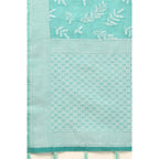 Women's Art Silk Jacquard Printed Saree With Unstitched Blouse 5.5Mtr (Sky Blue)