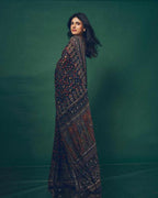 Pure Georgette Printed Saree with Sequins & Diamond Work