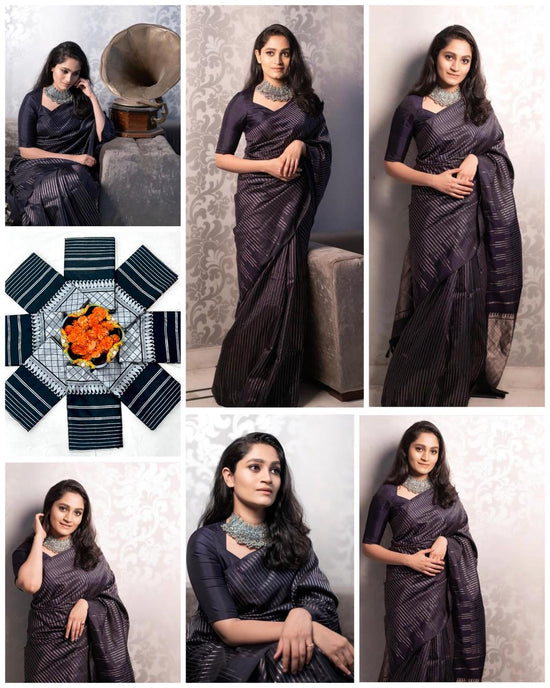 Soft Lichi Silk Jacquard Saree