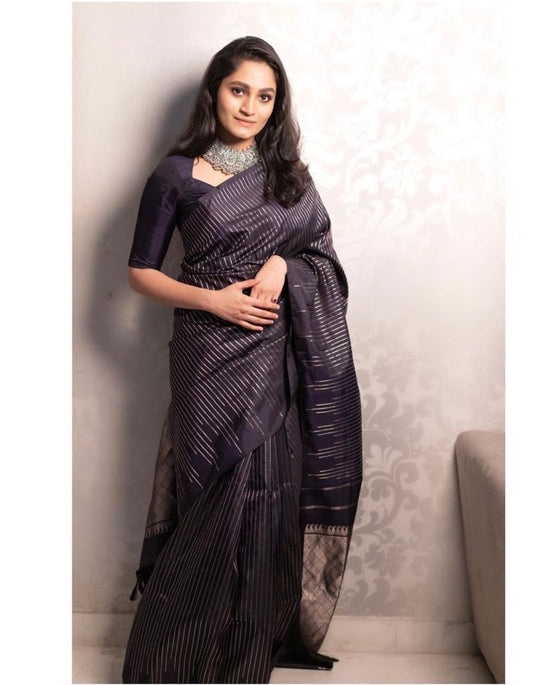Soft Lichi Silk Jacquard Saree