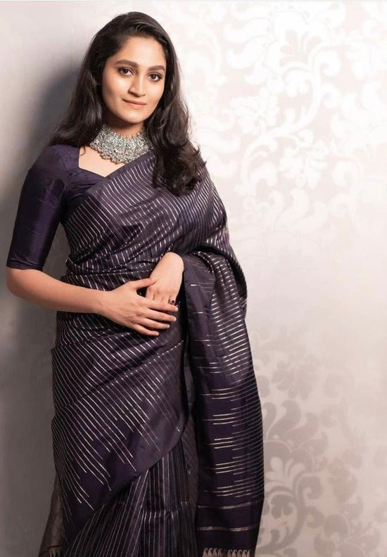 Soft Lichi Silk Jacquard Saree