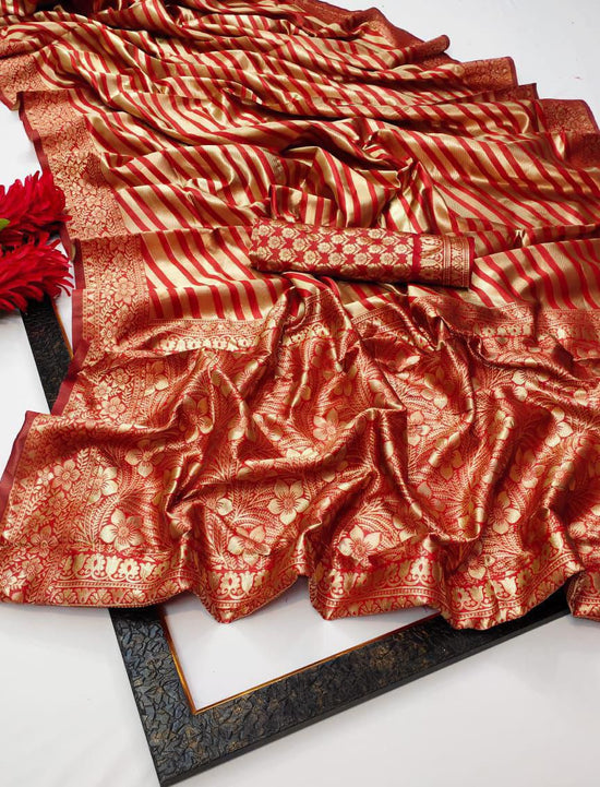 Soft Lichi Silk Jacquard Ceremonial Saree