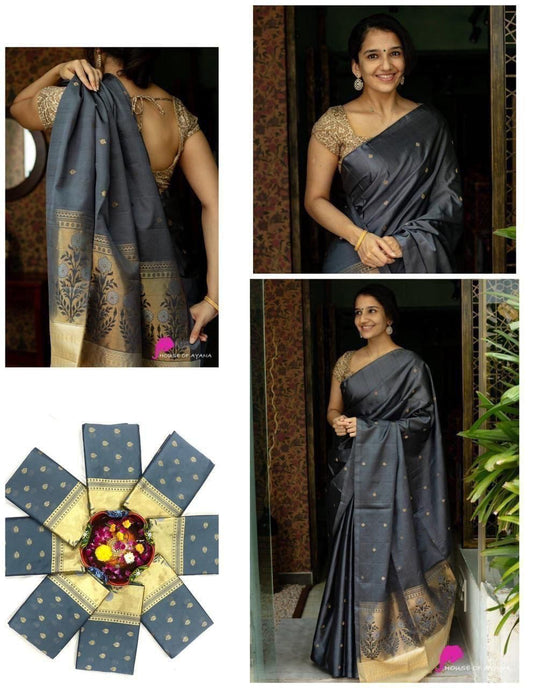 Soft Lichi Silk Jacquard Daily Wear Saree