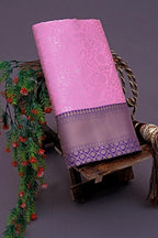 Soft Lichi Silk Jacquard Saree with Dual Blouse Set