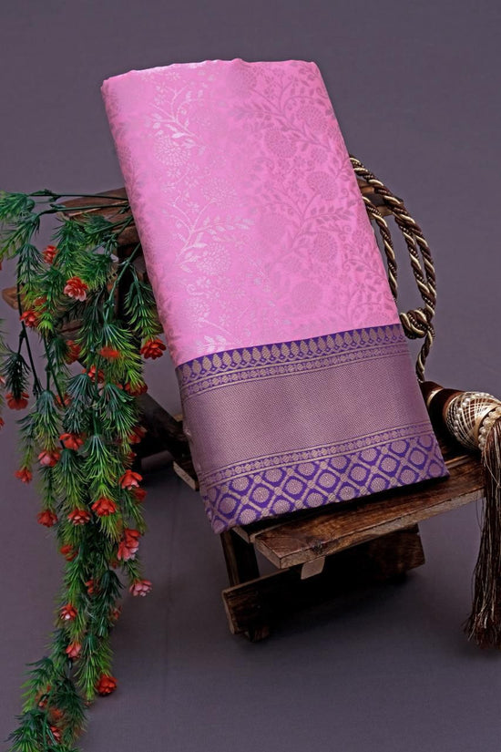 Soft Lichi Silk Jacquard Saree with Dual Blouse Set