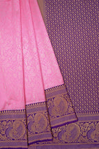 Soft Lichi Silk Jacquard Saree with Dual Blouse Set