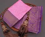 Soft Lichi Silk Jacquard Saree with Dual Blouse Set
