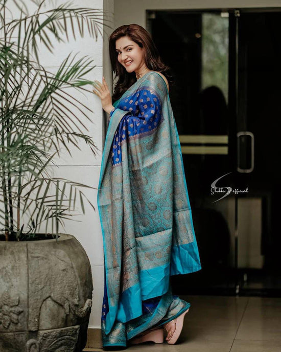 Soft Lichi Silk Jacquard Saree