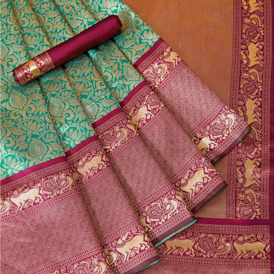 Soft Lichi Silk Jacquard Ceremonial Saree