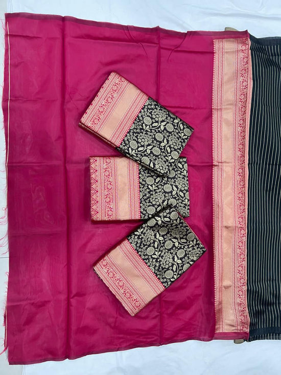 Soft Lichi Silk Embroidered Jacquard Ceremonial Saree