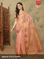 Linen Woven Saree with Linen Blouse