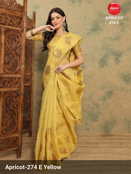 Linen Woven Saree with Linen Blouse
