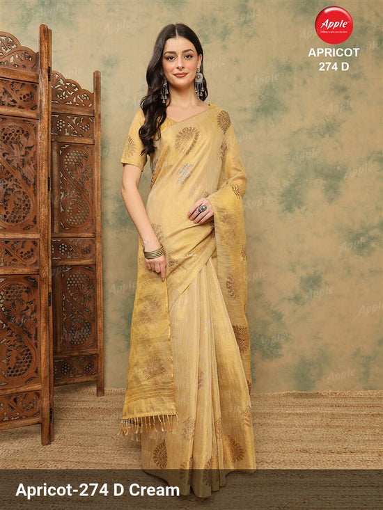 Linen Woven Saree with Linen Blouse
