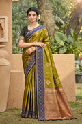 Silk Kalamkari Print Saree with Unstitched Blouse