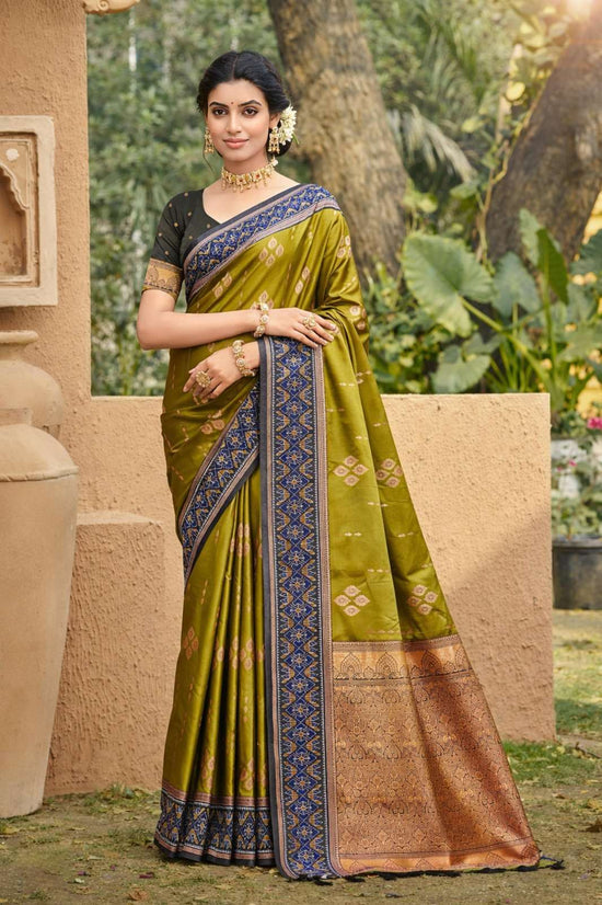 Silk Kalamkari Print Saree with Unstitched Blouse