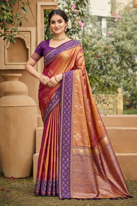 Silk Kalamkari Print Saree with Unstitched Blouse