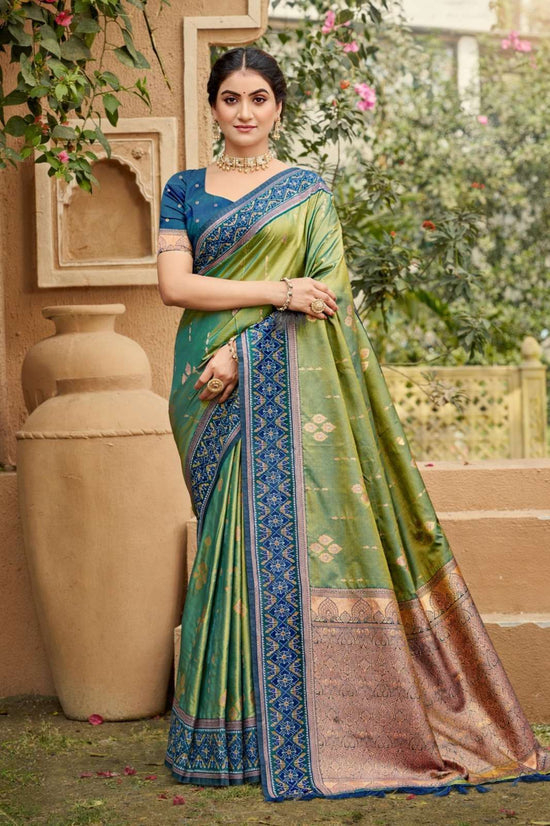 Silk Kalamkari Print Saree with Unstitched Blouse