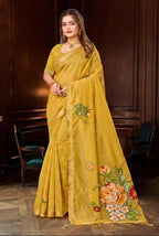Katha Cotton Printed Saree with Blouse Piece