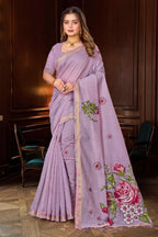 Katha Cotton Printed Saree with Blouse Piece
