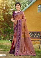 Soft Silk Premium Printed Saree with Unstitched Blouse