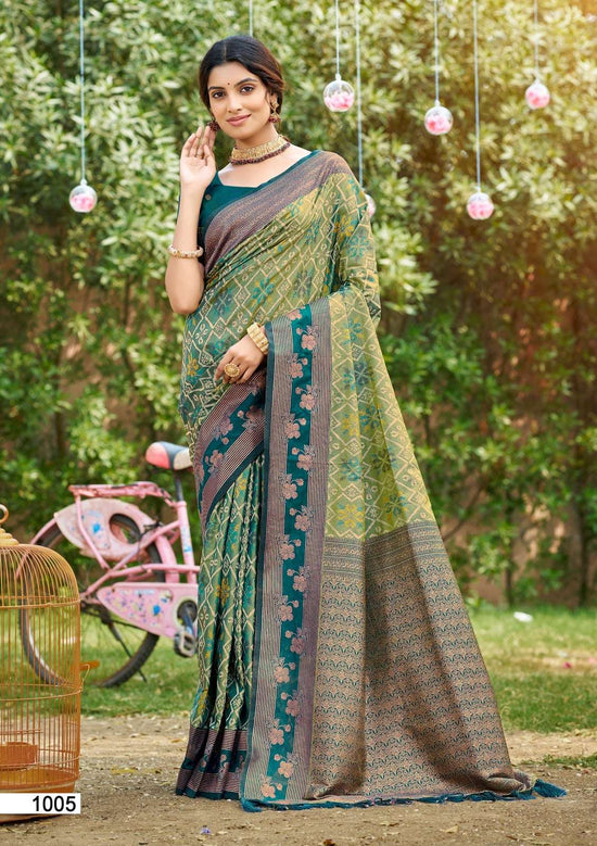 Soft Silk Premium Printed Saree with Unstitched Blouse