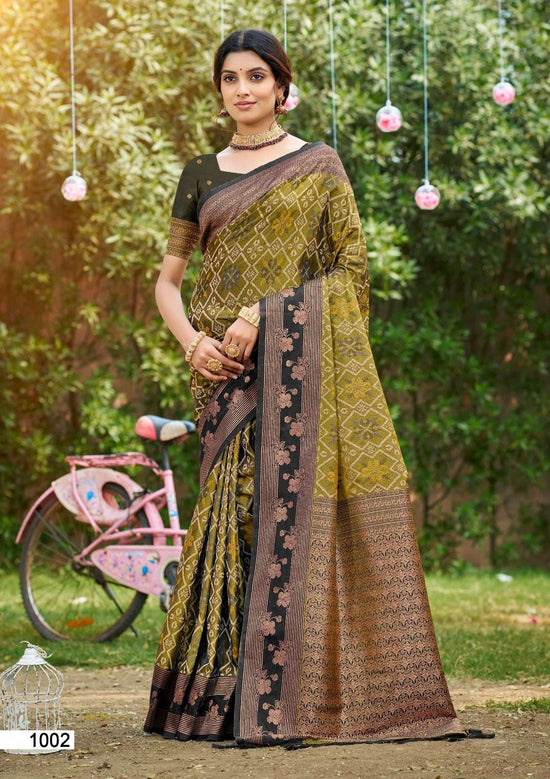 Soft Silk Premium Printed Saree with Unstitched Blouse