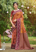 Soft Silk Premium Printed Saree with Unstitched Blouse