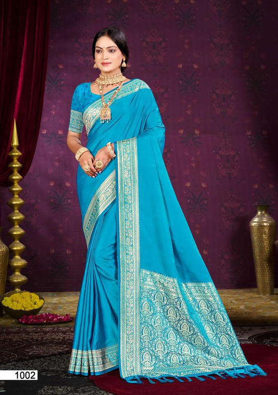 Silk Printed Traditional Saree with Unstitched Blouse