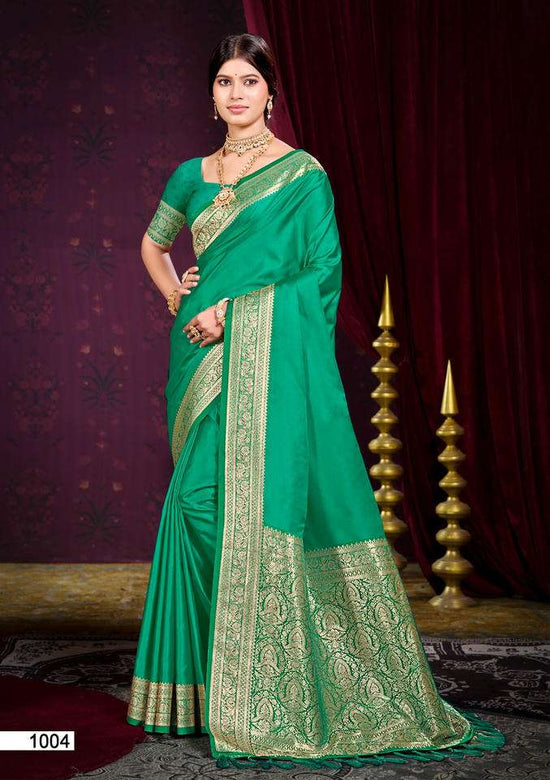 Silk Printed Traditional Saree with Unstitched Blouse