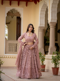 Faux Georgette Embroidered Lehenga Choli