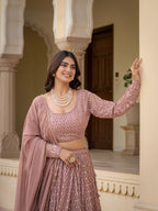Faux Georgette Embroidered Lehenga Choli
