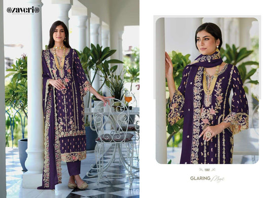 Pure Organza Embroidered Salwar Suit Set with Silk Bottom & Organza Dupatta