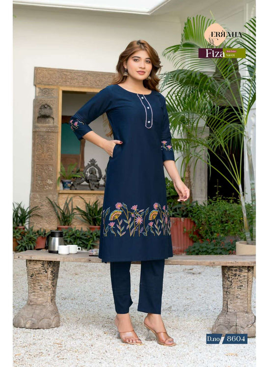 Cotton Embroidered Co-Ord Set with Pocket