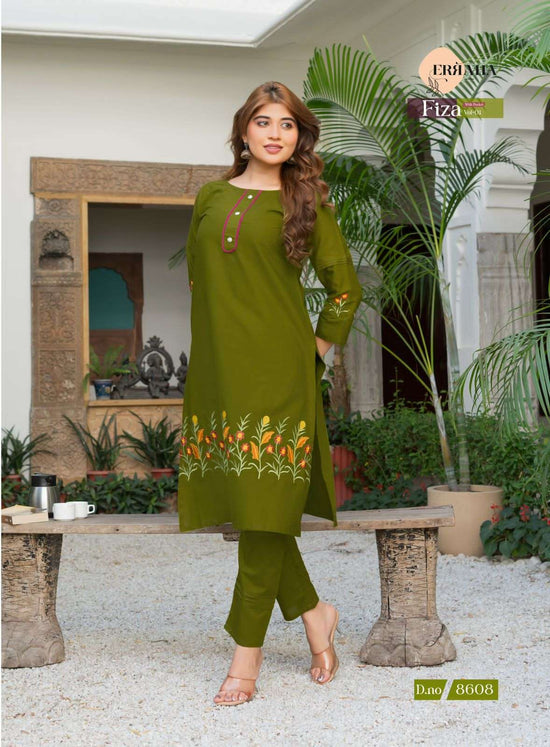 Cotton Embroidered Co-Ord Set with Pocket