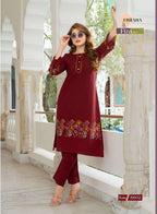 Cotton Embroidered Co-Ord Set with Pocket