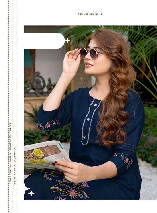 Cotton Embroidered Co-Ord Set with Pocket