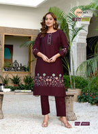 Cotton Embroidered Co-Ord Set with Pocket