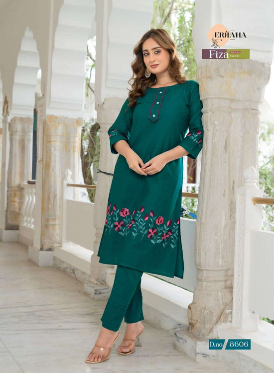 Cotton Embroidered Co-Ord Set with Pocket
