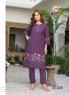 Cotton Embroidered Co-Ord Set with Pocket