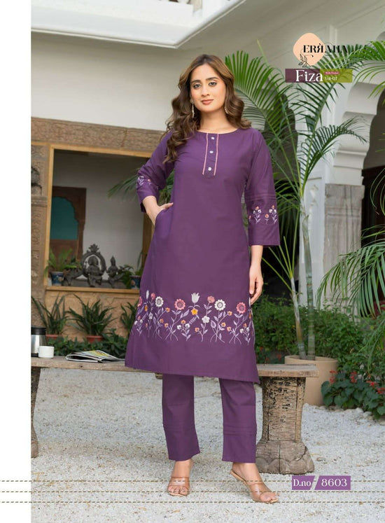 Cotton Embroidered Co-Ord Set with Pocket