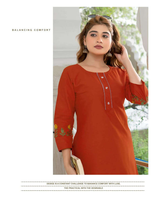 Cotton Embroidered Co-Ord Set with Pocket