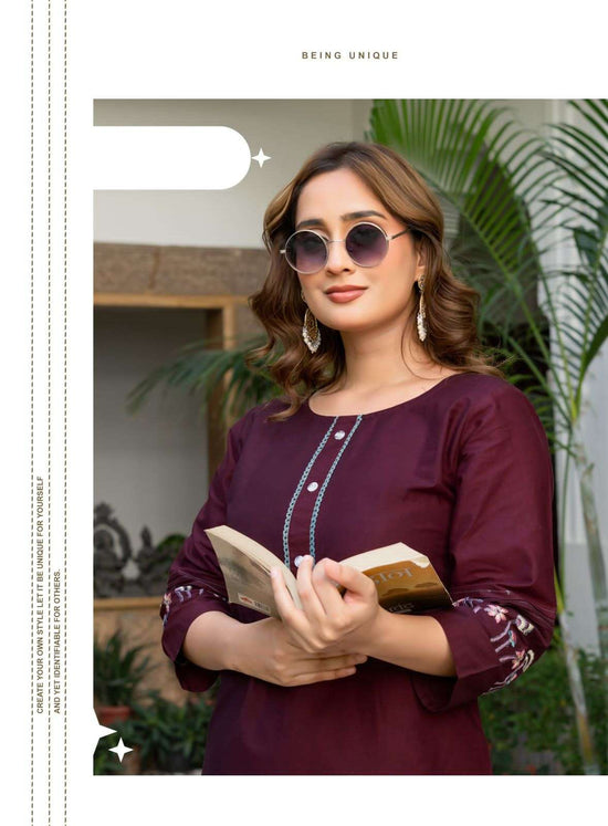 Cotton Embroidered Co-Ord Set with Pocket