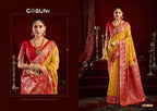 Silk Banarasi Jacquard Woven Saree with Embroidered Unstitched Blouse