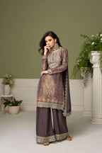 Pure Chinon Embroidered Salwar Suit Set with Dupatta