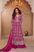 Chinon Thread Embroidered Salwar Suit Set with Dupatta
